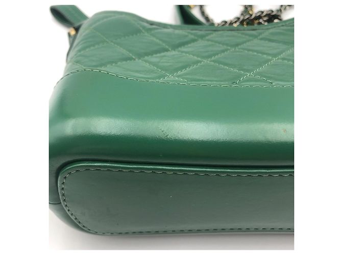 Borsa Hobo Chanel in pelle verde - vista 16