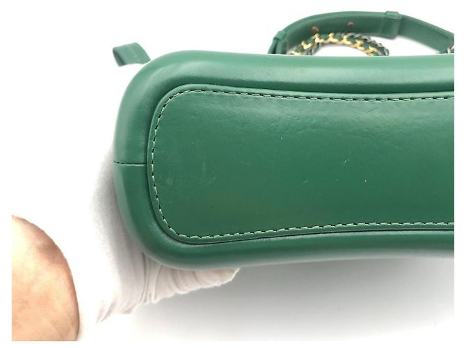Borsa Hobo Chanel in pelle verde - vista 18
