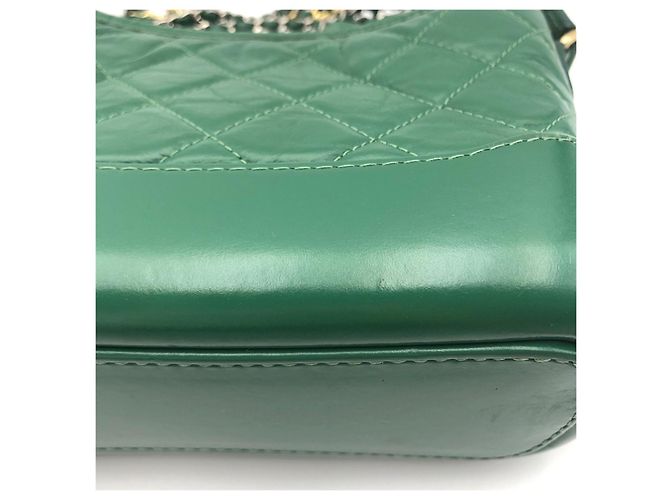 Borsa Hobo Chanel in pelle verde - vista 20