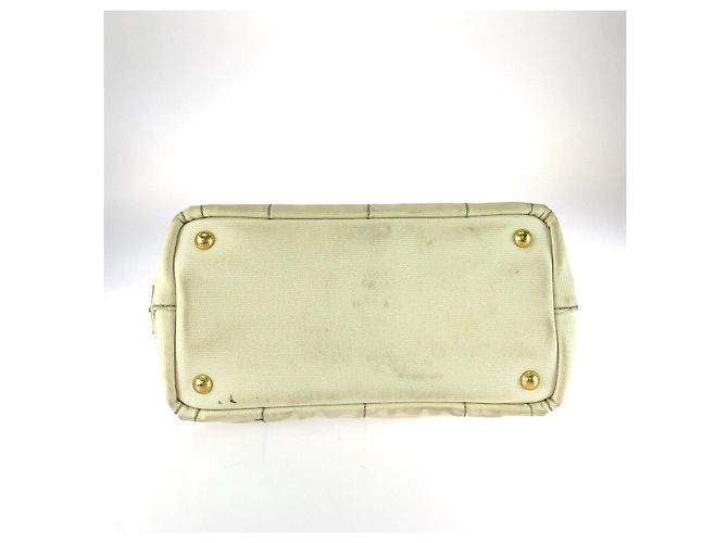 Prada Canapa Canvas Tote Bag mit Dreiecks-Logo-Plakette - Ansicht 10