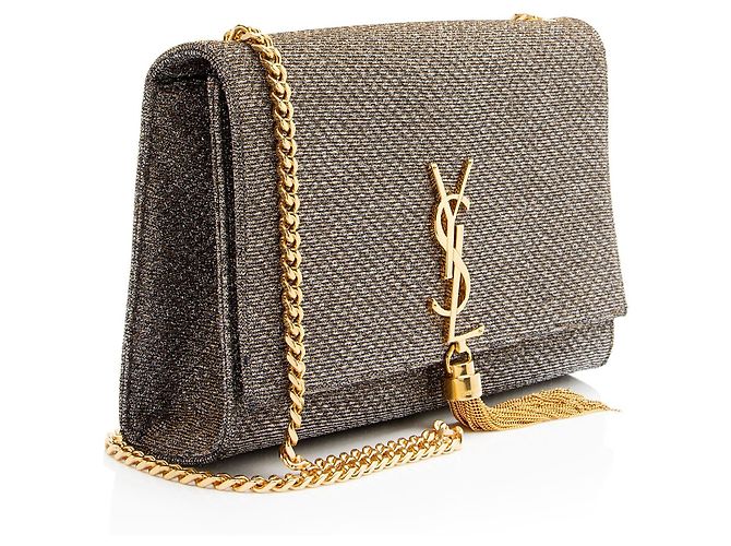 Autre Marque Borsa a tracolla media Saint Laurent Glitter Monogram Kate Tassel - vista 2