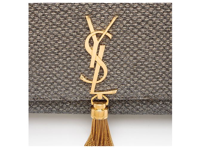 Autre Marque Borsa a tracolla media Saint Laurent Glitter Monogram Kate Tassel - vista 9