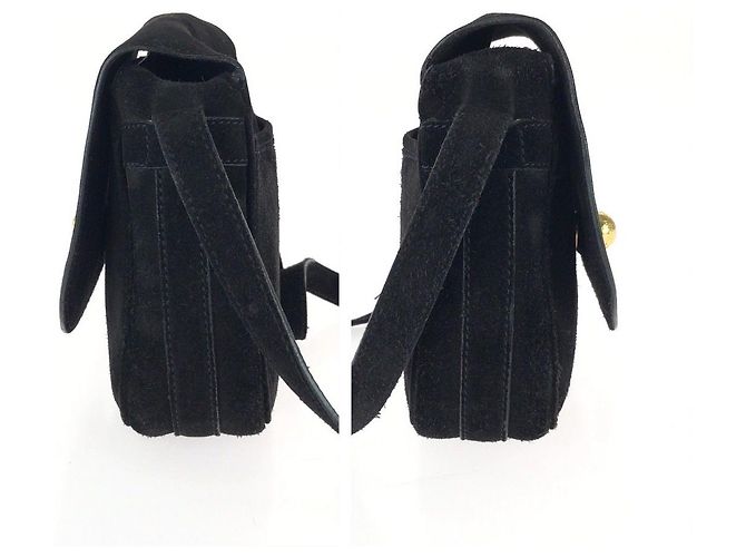 Céline Borsa a tracolla Celine Star Ball in camoscio - vista 8