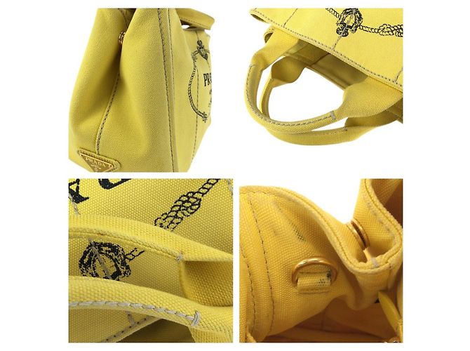 Borsa Tote in tela 2way Prada Canapa con placca logo Triangle - vista 6