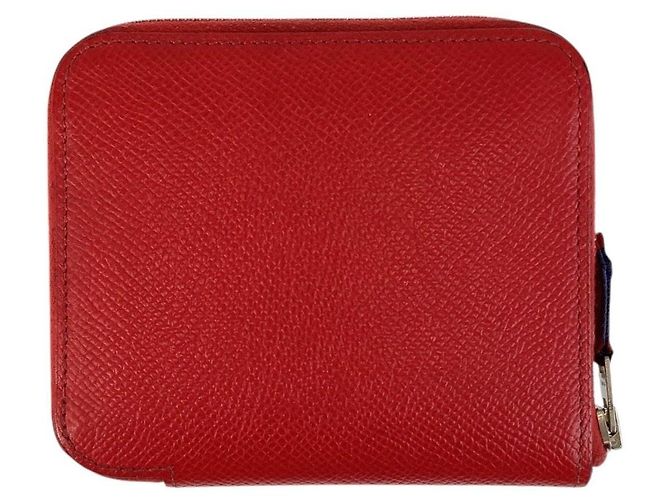 Hermès Portafoglio Hermes Azap Silk In Compact in pelle Epsom e seta - vista 2