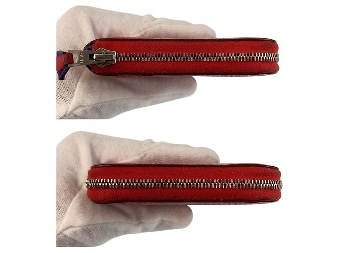 Hermès Portafoglio Hermes Azap Silk In Compact in pelle Epsom e seta - vista 5