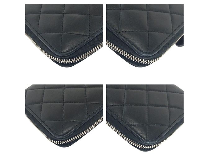 Portafoglio lungo Chanel Matelasse in pelle d'agnello - vista 4