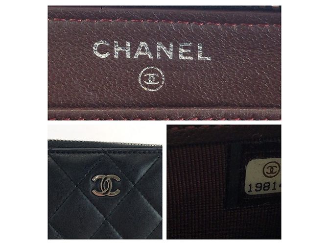 Portafoglio lungo Chanel Matelasse in pelle d'agnello - vista 5