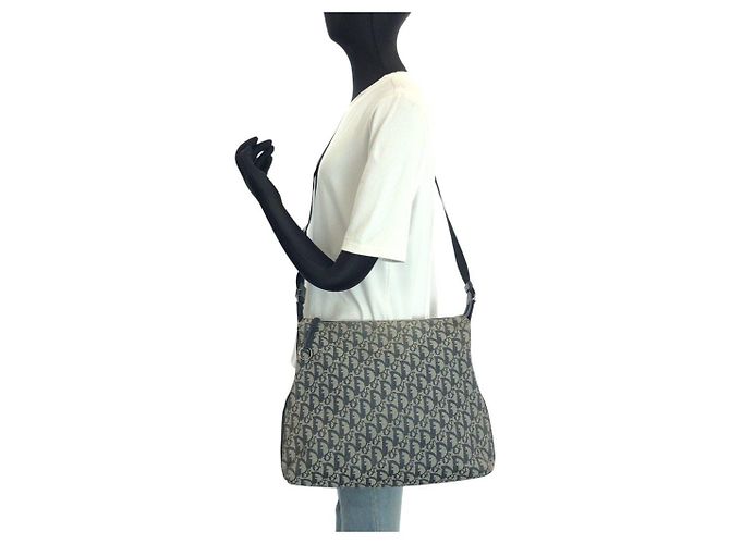 Borsa a tracolla Dior Trotter in tela e pelle - vista 7