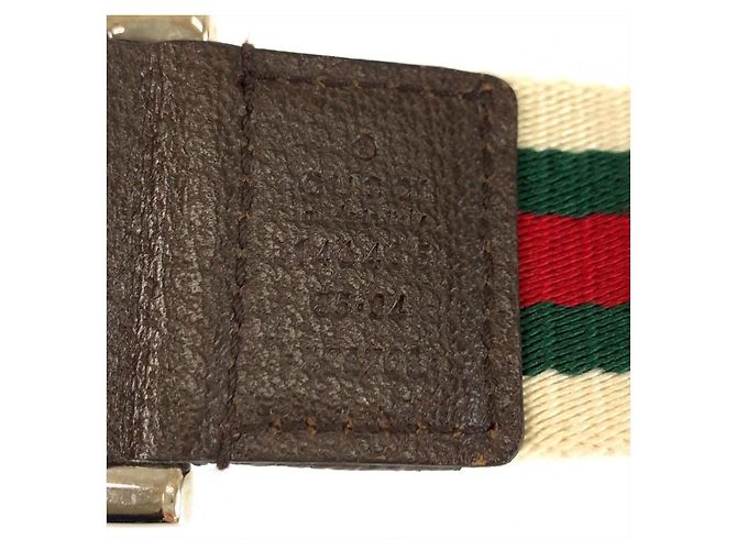 Gucci Sherry Line Gürtel aus Canvas mit Doppelring - Ansicht 6