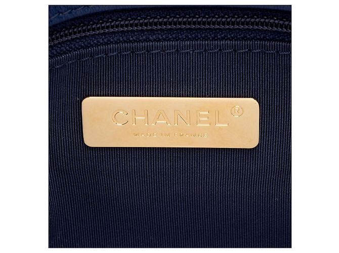 Borsa a tracolla Chanel 19 Medium Flap in pelle di agnello - vista 8