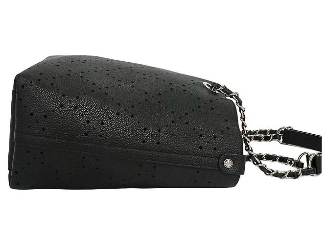 Borsa Tote Chanel in pelle Caviar traforata - vista 6