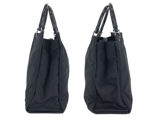 Borsa Tote Gucci Bamboo in nylon - vista 8