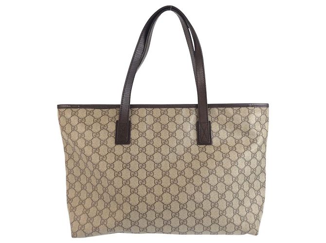 Borsa Tote Gucci GG Supreme Canvas Leather - vista 2
