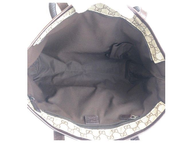 Borsa Tote Gucci GG Supreme Canvas Leather - vista 8