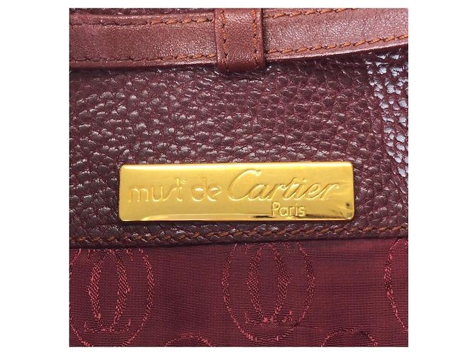 Borsa a tracolla in pelle Cartier Must Line - vista 4