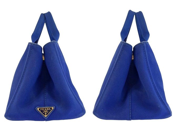 Borsa Tote Prada Canapa in tela - vista 8