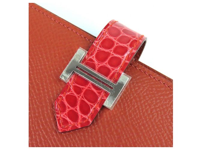 Béarn Portafoglio Hermès Bearn Souffl in pelle Epsom - vista 11