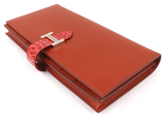 Béarn Portafoglio Hermès Bearn Souffl in pelle Epsom - vista 4