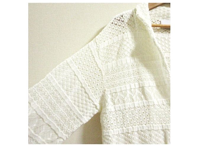 Autre Marque Chaqueta de crochet y encaje a rayas three dots - vista 4