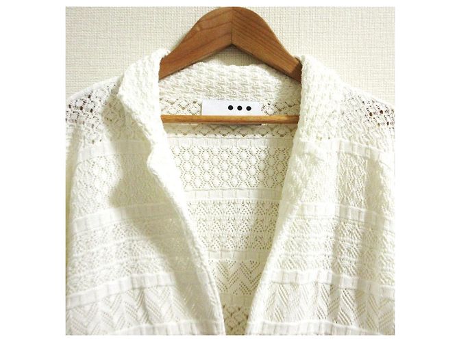 Autre Marque Chaqueta de crochet y encaje a rayas three dots - vista 6