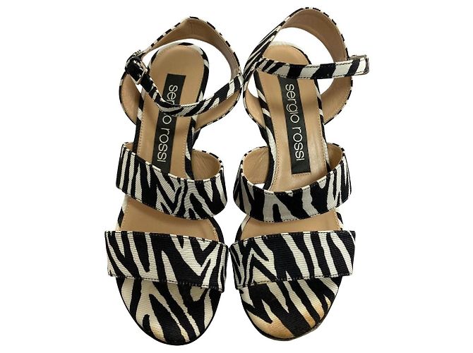 Autre Marque Sandali wedge Sergio Rossi Zebra - vista 2