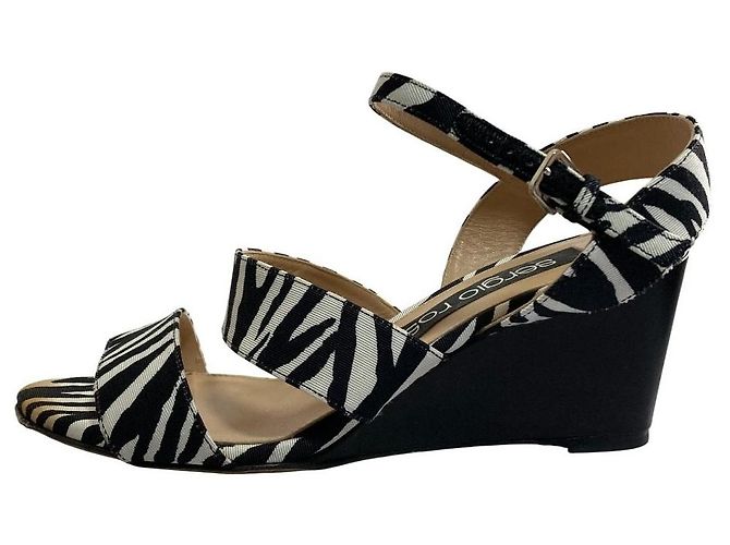 Autre Marque Sandali wedge Sergio Rossi Zebra - vista 3