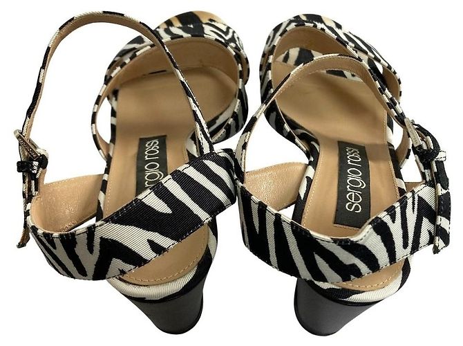 Autre Marque Sandali wedge Sergio Rossi Zebra - vista 4