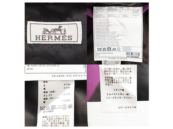 Chaqueta entallada Hermès de lana y seda 50 - vista 10