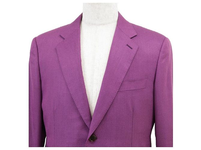 Chaqueta entallada Hermès de lana y seda 50 - vista 2