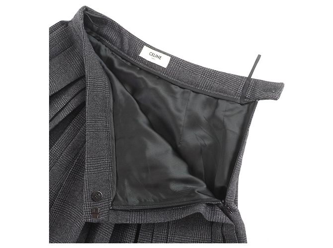 Céline CELINE Plisseerock Wollrock - Ansicht 4