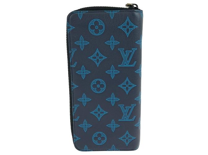 Cartera Larga Louis Vuitton Zippy Wallet Vertical Monogram Shadow de Piel de Becerro - vista 2