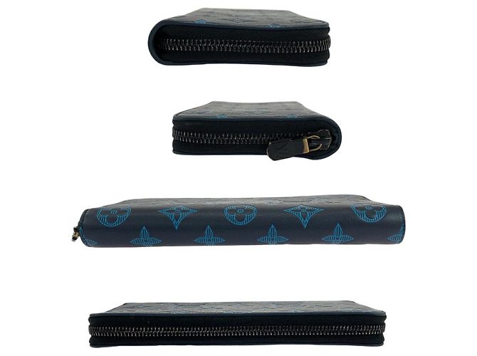 Cartera Larga Louis Vuitton Zippy Wallet Vertical Monogram Shadow de Piel de Becerro - vista 8