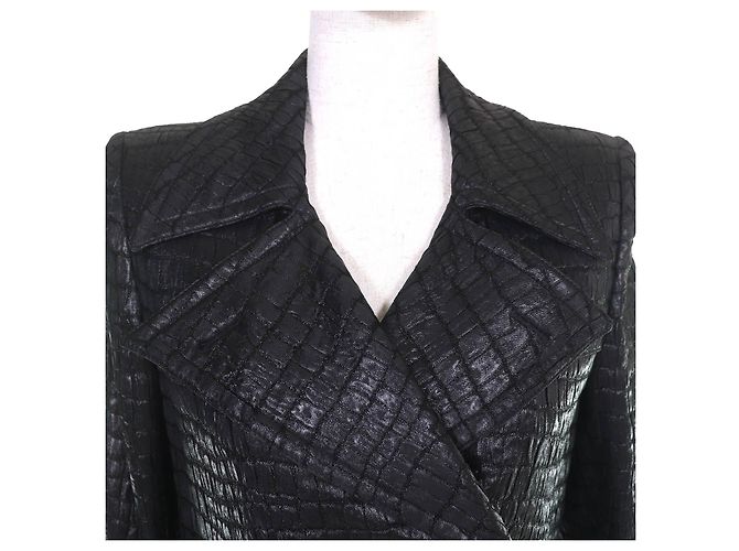 Gabardina con efecto cocodrilo Dries Van Noten - vista 4