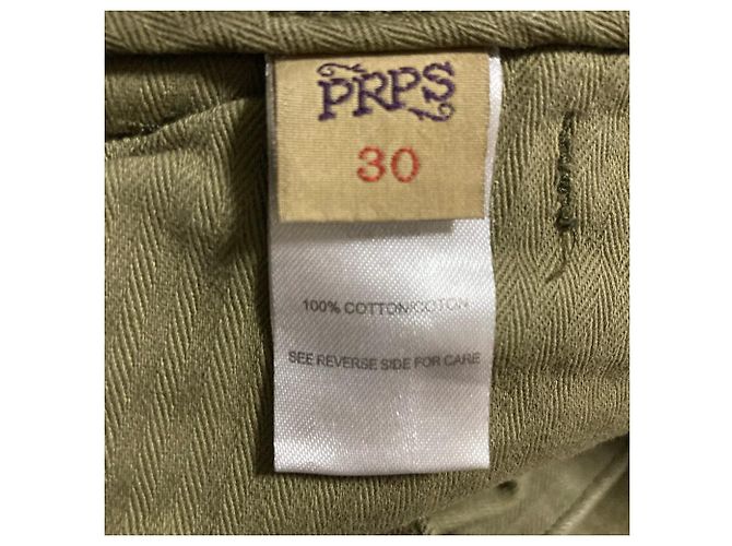 Autre Marque Pantaloni Cargo PRPS con orlo a coste in cotone - vista 6