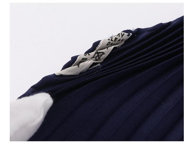 Hermès HERMES Pañuelo Pleated Carre 90 Seda Navy - vista 14