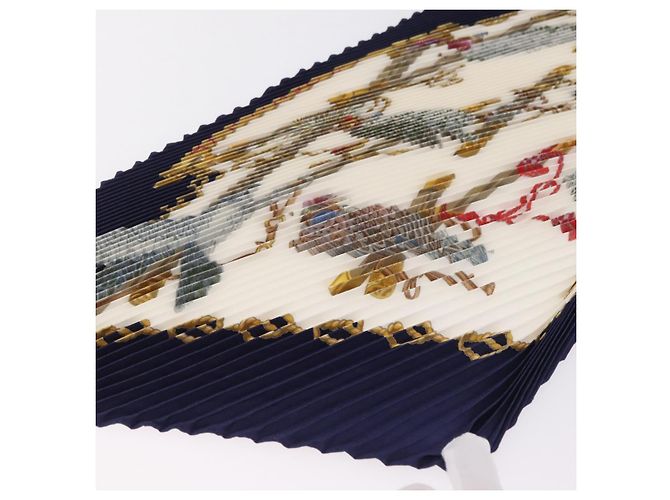 Hermès HERMES Pañuelo Pleated Carre 90 Seda Navy - vista 9