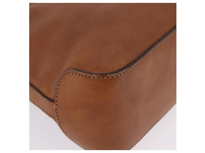 GUCCI Shoulder Bag Leather Brown Gold Tone 257026 - vista 12