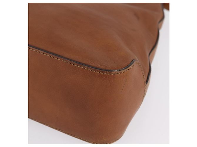 GUCCI Shoulder Bag Leather Brown Gold Tone 257026 - vista 13