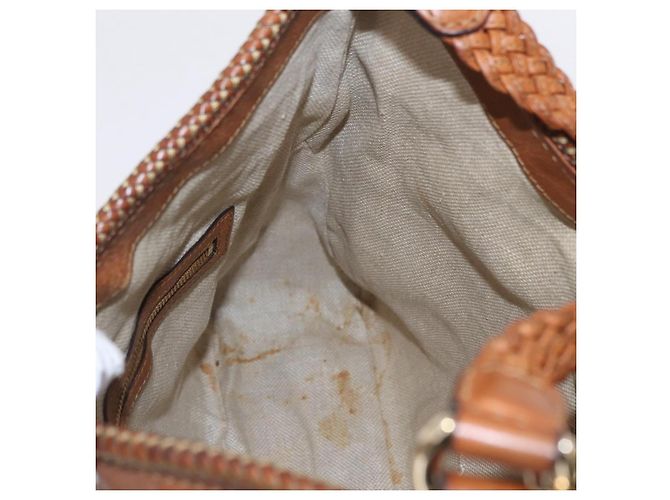 GUCCI Shoulder Bag Leather Brown Gold Tone 257026 - vista 20