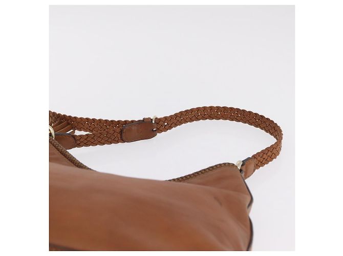 GUCCI Shoulder Bag Leather Brown Gold Tone 257026 - vista 9