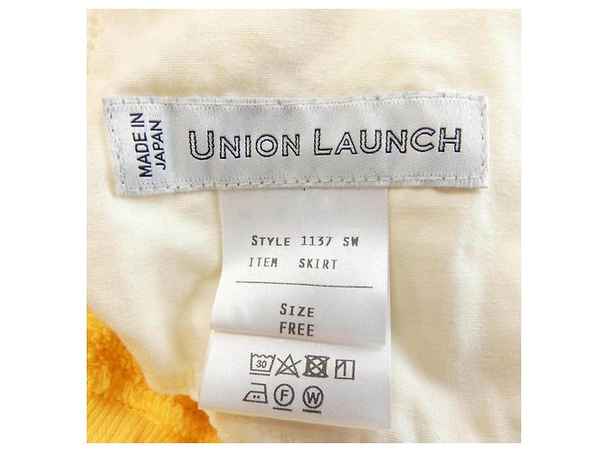 Autre Marque Gonna UNION LAUNCH in cotone gialla - vista 4