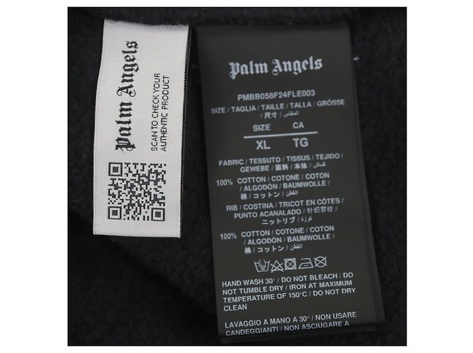 Sudadera con capucha de algodón Palm Angels College logo - vista 7
