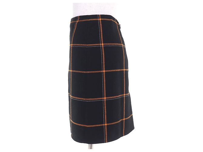 Hermès Wollrock Schwarz Orange - Ansicht 2
