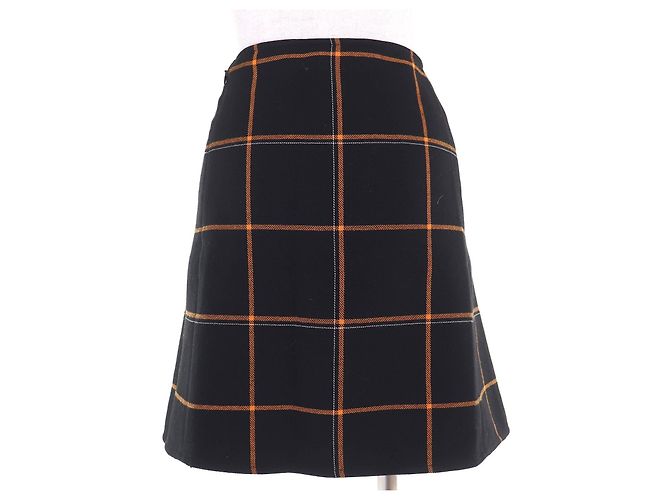 Hermès Wollrock Schwarz Orange - Ansicht 3