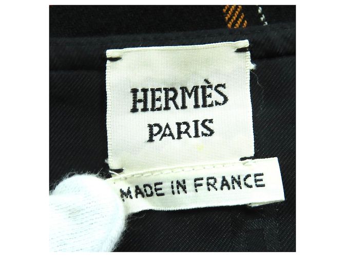 Hermès Wollrock Schwarz Orange - Ansicht 6