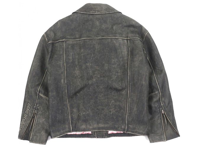 Casaco de pele desgastada Acne Studios - vista 3