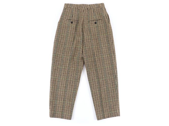 Pantalones de lana marrones Céline - vista 2