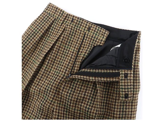 Pantalones de lana marrones Céline - vista 4