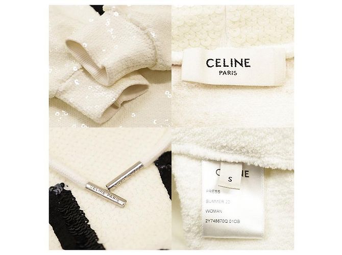 Céline Sweatshirt à capuche Celine 16 à sequins - vue 10